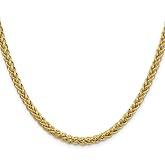 Auriga Fine Jewelry 14K Gold 4.65mm Semi-solid 3-Wire Wheat Chain Necklace