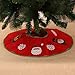 Monoche Red Christmas Tree Skirt Non-Woven Perfect for Xmas Ornaments Family Home Holiday Party Decor 60CMthumb 4