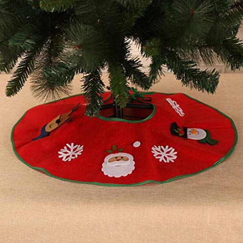 image for MIS1950s Christmas Tree Skirt Ornament Christmas Tree Bottom Applique 