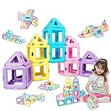 HLAOLA Magnetic Blocks Upgrade Magnetic Building Blocks Magnetic Tiles Educational Toys Tiles Set for Kids Magnet Stacking Toys for Kids Children Age 3 4 5 6 7  Year Old (Expansion Package )-42 PCS