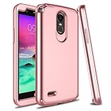 LG Stylo 3 Case, LG Stylus 3 Case, Zenic 3 in 1 Hybrid Shockproof Hard Protective Case Cover for LG Stylo 3/Stylus 3/LS777 (Rose Gold)
