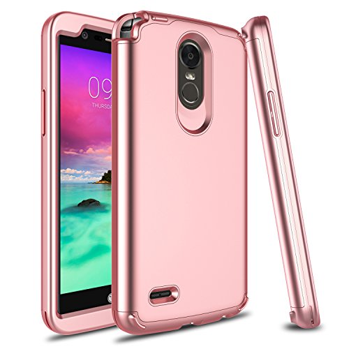 LG Stylo 3 Case, LG Stylus 3 Case, Zenic 3 in 1 Hybrid Shockproof Hard Protective Case Cover for LG Stylo 3 / Stylus 3 / LS777 (Rose Gold)