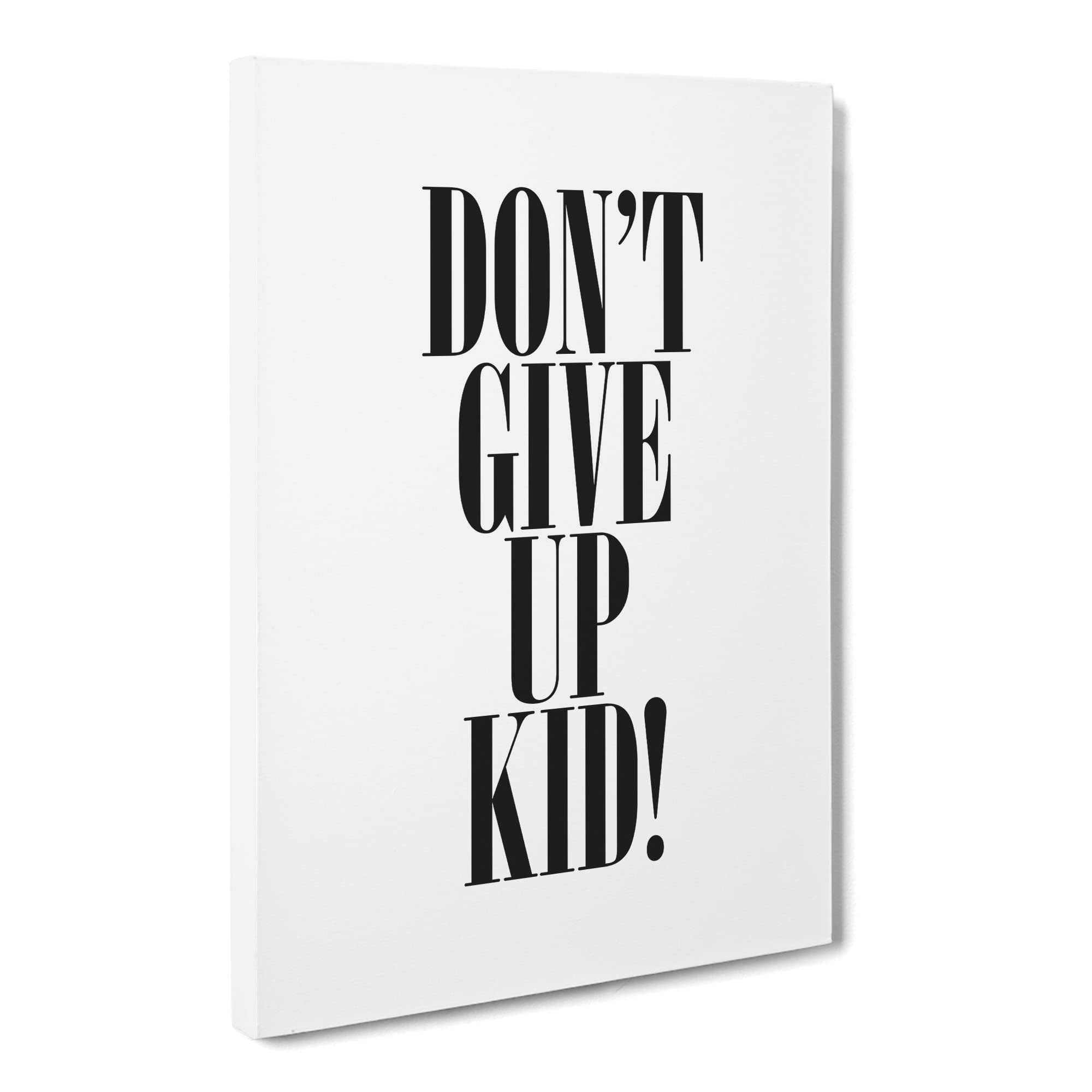 Dont Give Up Typography Quote Canvas Print | Gallery Wrapped 30mm Frame Wall Art | 20x14 inches | Ready to Hang | Modern Typography Picture | Living Room Bedroom Lounge Office
