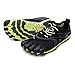 Vibram FiveFingers Men's V-Run Barefoot Shoes Black / Yellow 48 & Toesock Bundle