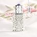 H&D Silver Vintage Refillable Perfume Bottle Empty Glass Decor for Travel 2ml