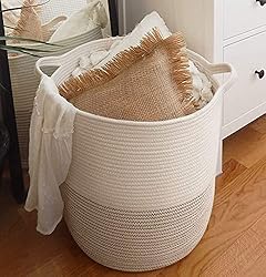 GooBloo Large Cotton Rope Woven Storage Basket