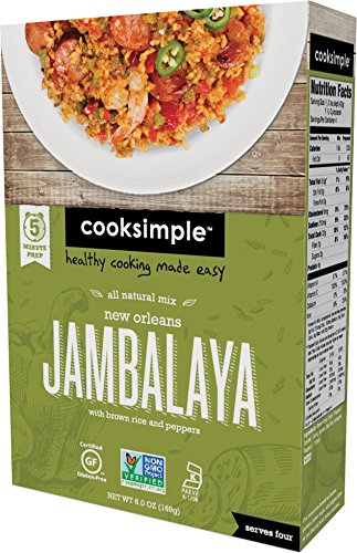 cooksimple All Natural Mix New Orleans Jambalaya with Brown Rice and Peppers (1 Pack)