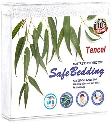 Full XL Hypoallergenic Tencel Pad, 100-Percent Waterproof Topper Protector Cover, Vinyl Free Mattress Protector by SafeBedding