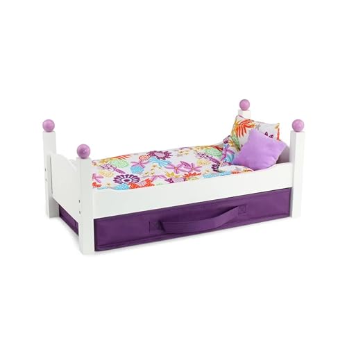 Emily Rose 18 Inch Doll White Single Stackable Bed Toy Gift Set