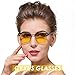 Cyxus Blue Light Glasses Men Retro Semi Rimless Clear Blue Light Glasses for Computer Eye Strain Gaming Glasses Anti Harmful Blue Light 8056Y01