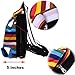 Cosmos Pet Dog Carrier Backpack Pet Dog Cat Legs Out Front Carrier Travel Bag for Traveling Hiking Camping for Small Medium Dogs Cat, Colorful Strip Pattern (Medium Size)