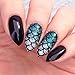 Whats Up Nails - Scales Mermaid Vinyl Stencils for Nail Art Design (2 Sheets, 24 Stencils Total)