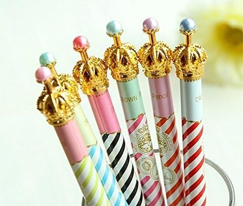 Kinger 12 Cute Creative Mechanical Pencils With Erasers And Leading Refills Crown