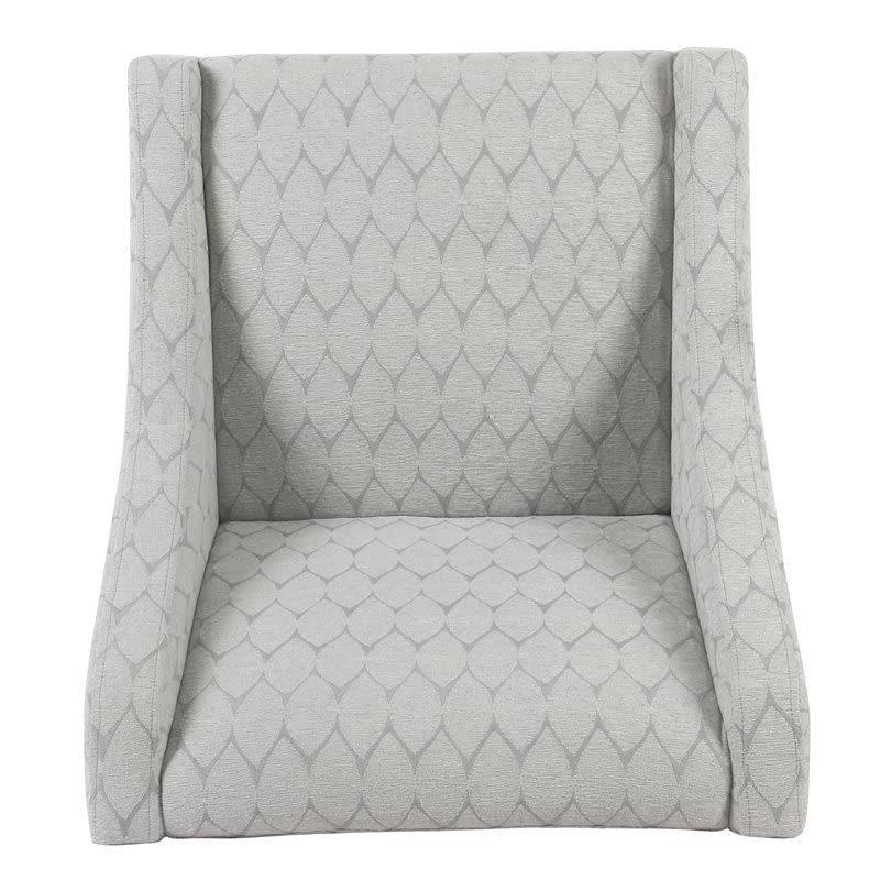 HomePop Modern Swoop Arm Accent Chair, Gray Leaf Pricepulse