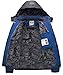 JINSHI Men's Mountain Waterproof Fleece Ski Jacket Windproof Rain Jacket (Blue,2XL)