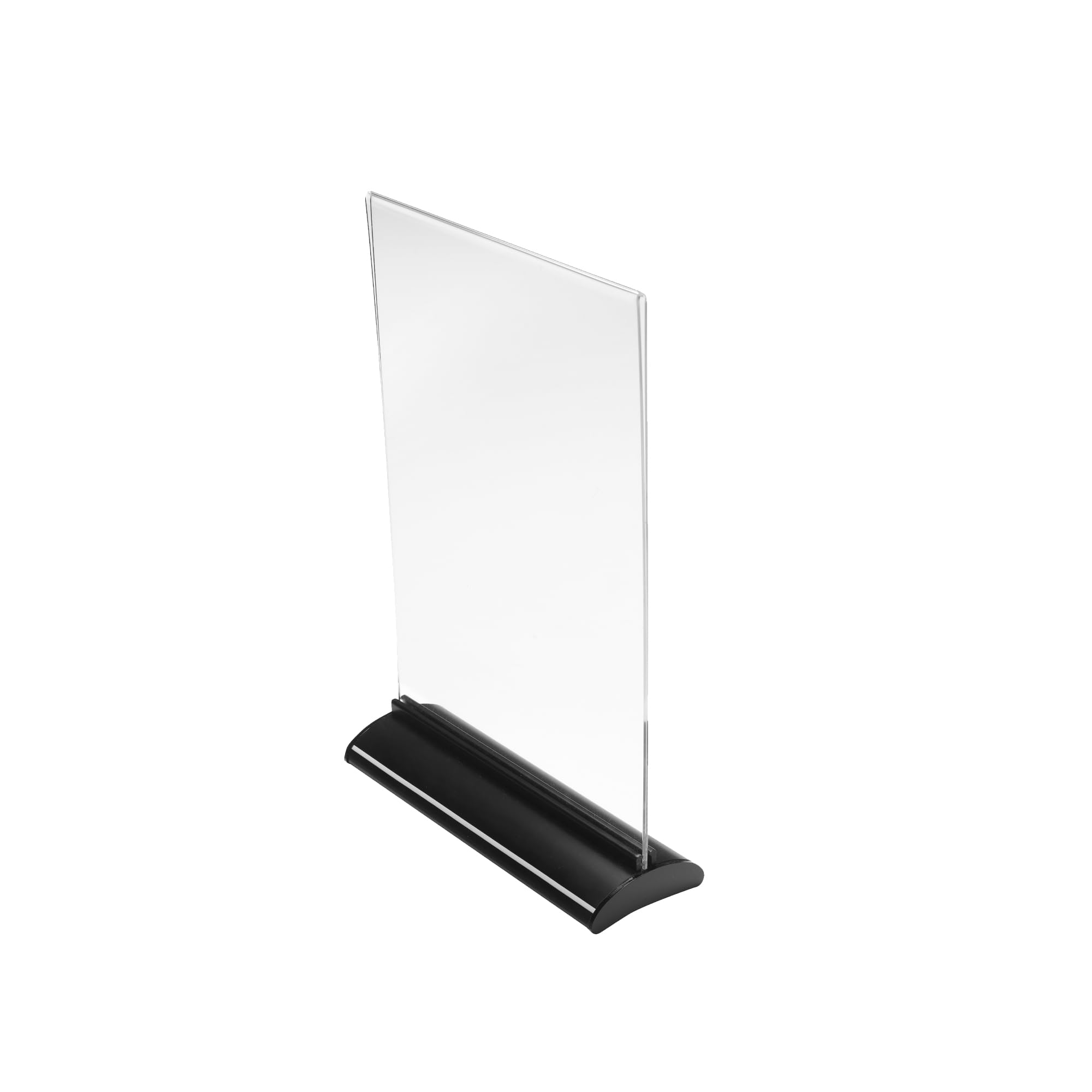 Deflecto Superior Image Portrait Contour A5 Sign Holder, Plastic Display, Menu Holder for Tables, Sign Stand, Display Board Free Standing