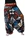 virblatt - Drop Crotch Pants Women | 100% Cotton | Harem Pants for Women Genie Pants Aladdin Pants Women Palazo Boho - Patchwork Black S-L
