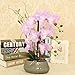 Flower Arrangement with Decorative Vase Full Artificial Orchid Plant with Real Looking (Light Purple)