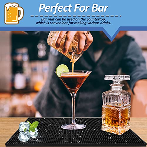 Wonwood Direct Bar Mat Non-Slip Dish Drainer for Kitchen Cocktail Bar Counter Suitable for Bar or Home Use, Used to Fix Wine Glasses 45 x 30 cm