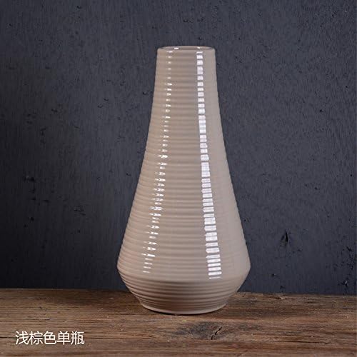Cone-shaped ceramic vase/ modern white minimalist home decor/ porcelain vase/[Decoration]/ living room of water culture flowers-C
