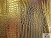 Vinyl Faux Fake Leather Pleather Embossed Shiny Alligator Fabric - Gold - 54
