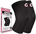 Crucial Compression Knee Sleeve (1 Pair) - Best Knee Braces for Knee Pain for Men & Women - Non-Slip Knee Support for Running, Weightlifting, Basketball, Gym, Workout, Sports