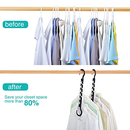 HOUSE DAY Sturdy Plastic Space Saving Hangers 12 Pack, Cascading