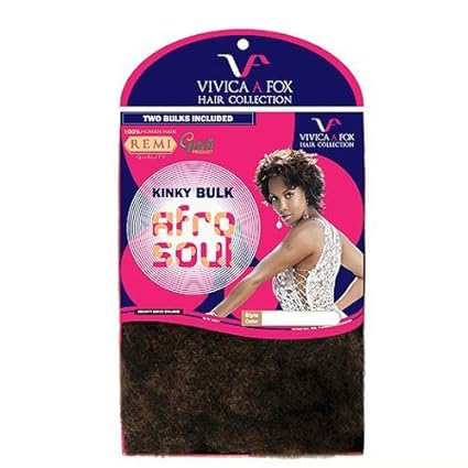 Amazon Com Vivica Fox 100 Human Hair Kinky Bulk 2 Darkest