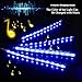 Car LED Strip Lights, Vexverm 4pcs 48 LED Car Interior light, Multicolor Music Atmosphere Lights,Sound Active Function LED Lighting Kit with Wireless Remote Control