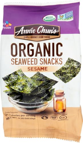 ANNIE CHUN’S SNACK SEAWEED SESAME ORGANIC, 0.35 OZ,1-SAMPLE PACK