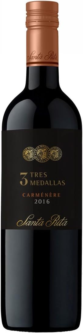 Amazon サンタ リタ スリー メダルズ カルメネール 750ml チリ 赤ワイン 辛口 ミディアムボディ 1本 赤ワイン 通販