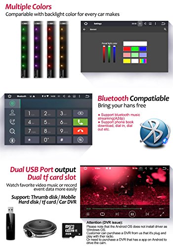 Android 7 Car Stereo CD DVD Player - Corehan 6.95" inch 2GB Ram 16GB Rom Double Din In Dash Car Radio Video Multimedia Player Navigator with Bluetooth Wifi GPS Navigation System
