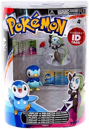 Pokemon TOMY Basic Figure 2-Pack Piplup & Meloetta [Aria Forme]
