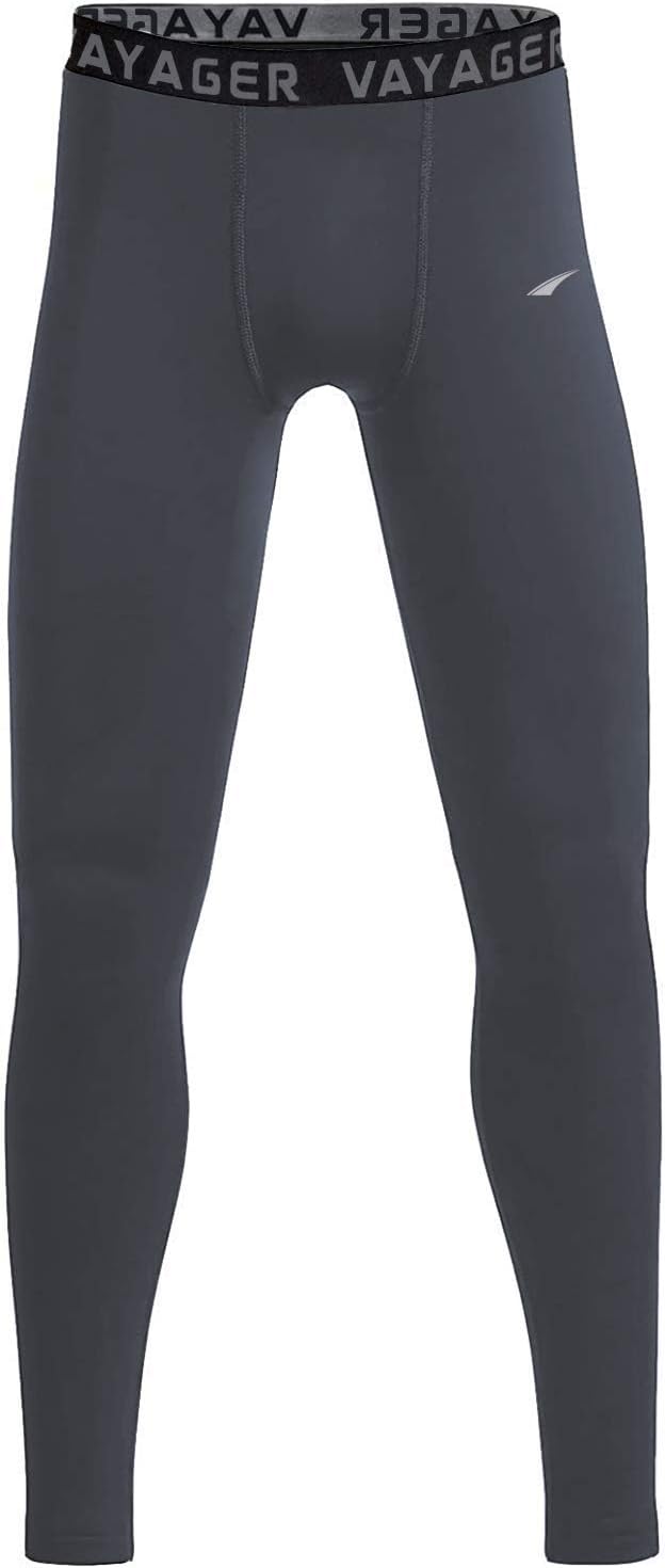 VAYAGER Youth Boys' Compression Leggings Thermal Base Layer Pants Athletic Runing Workout Tights for Baseball, Football, Yoga : Sports & Outdoors
