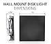 Hyperikon LED Porch Sconce Square Light 6W, Black Modern Wall Mount, 500 Lumen, 4000K (Daylight Glow) Outdoor Wall Lamp with Circular Light Beam
