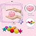 Newdanceus New Package 10pcs Sensory Balls Plastic Soft & Textured Balls Squeezy Squishy Bouncy Fidget Multi-Shape Toys with Bright Colors and Sounds for Baby Toddler BPA Free