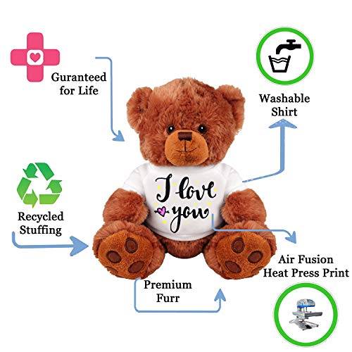 Teddy Bear Couple Gift Funny 13 Inch Teddy Bear Stuffed Animal I Love You Romantic Gift