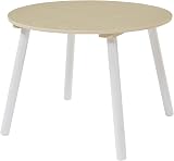 Liberty House Toys Kids Wooden Round Table & 2 Chairs Set, White Pine view 3