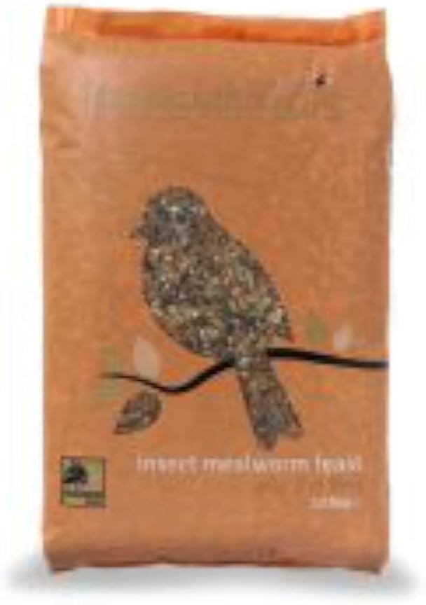 Wild Bird Food for Small Birds, Wild Bird Seed Mix with Dried Mealworms for Wild Birds Made with Wheat and Sunflower Seeds