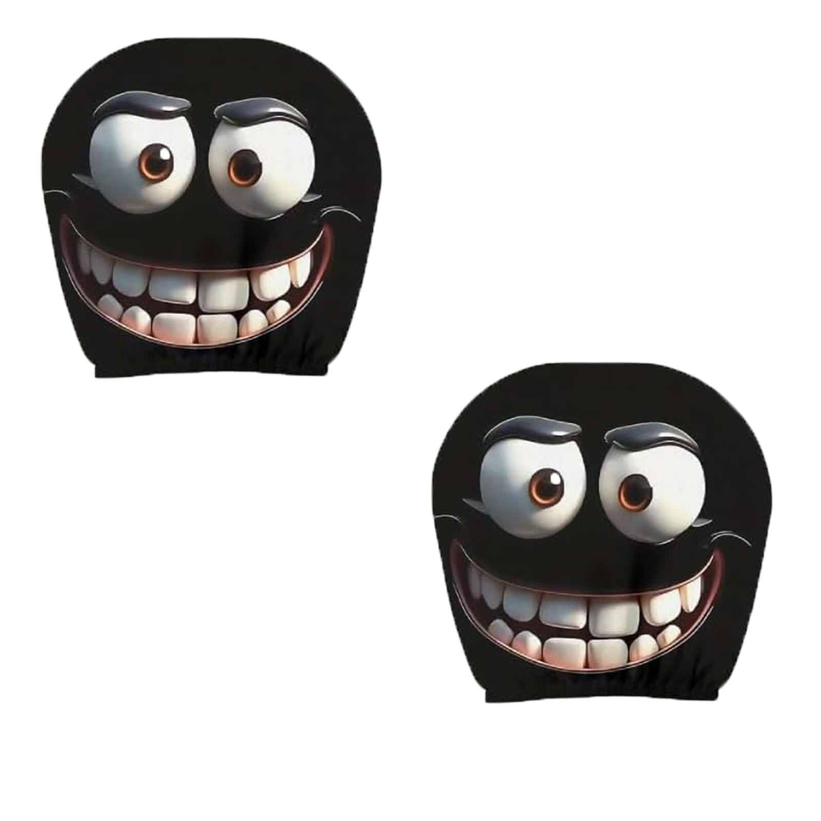 Photo 1 of 2PCS Funny Cartoon Car Headrest Covers Funny Headrest Covers for Cars CarSeat Head Rest Protector for Auto Front Seat Rest Decoration