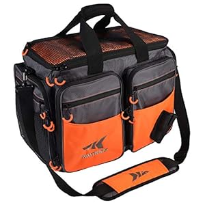 KastKing Fishing Tackle Bags, Fishing Gear Bag, Saltwater Resistant Tackle Bag, Large-Lunker (Without Trays, 19.7x13x10…