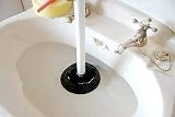 HAADI Sink Plunger 100mm Cup, 225mm Handle, White/Black – Lightweight view 7