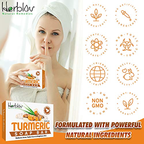 Turmeric Soap Bar for Face & Body All Natural Turmeric Skin