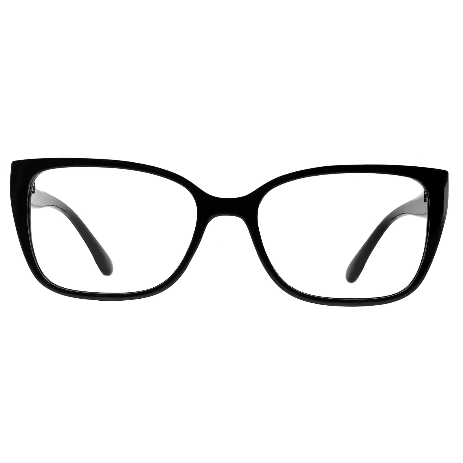 OCCI CHIARI Women's Blue light Blocking Reading Glasses 1.5 Medium Square Reading Glasses Women Bling Decorated Blue Light Glasses(Light Black, 150)