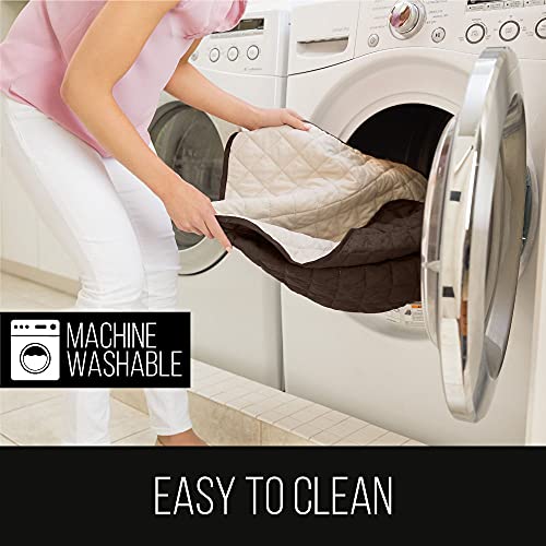 Sofa Shield Patented Chaise Lounge Couch Cover, Reversible L Shaped