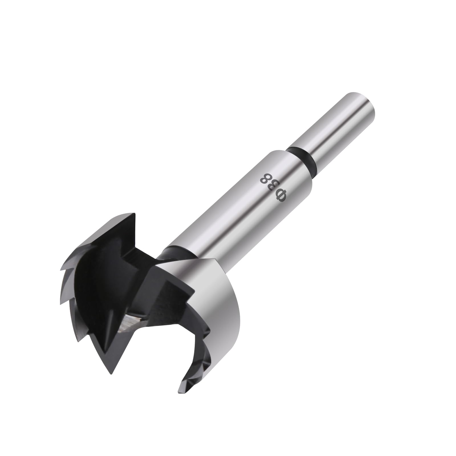 Vearter 38mm Forstner Drill Bit, High Carbon Steel Multi-Tooth Woodworking Tools with Round Shank, Hinge Boring Hole Cutter for Solid Wood, MDF, Plastic, Particleboard, Plywood — image 1