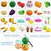 Biulotter 57 Pcs Play Food Set, Durable Pretend Food Playset Kitchen Cooking Set Plastic Foods Vegetable Toy Set for Kids Toddlers Play Kitchen Playset Accessories Gift Toy for Educational Learning