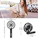 VersionTECH. Fan, Small Mini Desk Portable Personal Table Folding Handheld Fan with USB Rechargeable Battery Operated Electric Fan for Travel Office Outdoor Sport Household Camping Black