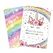 Outego Magical Rainbow Unicorn Birthday Invitation, Glitter Unicorn Party Invitations with Envelopes for Kids Birthday Baby Shower Unicorn Party Supplies (20 Pack)