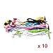 SeattleTech Wholesale Pack of 10 New 3.5mm Colors Simple in-Ear Earphones Headphones Ear-Buds - Mixed Colors